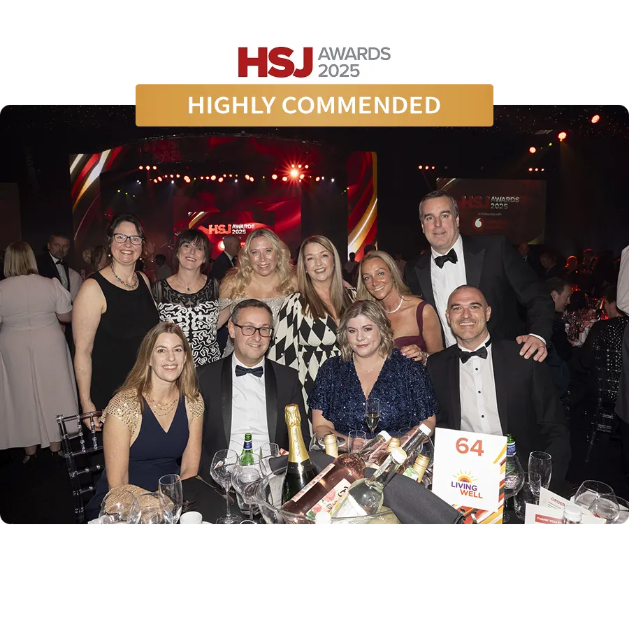 Living Well Warrington receives commendation at the HSJ Awards.